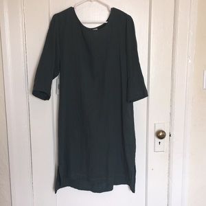 North of West Double Cotton Teal Dress 3/4 sleeve
